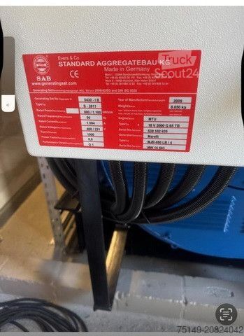 Egyéb  SAB Stationäre Stromaggregat 1.100kVA, 39Std.