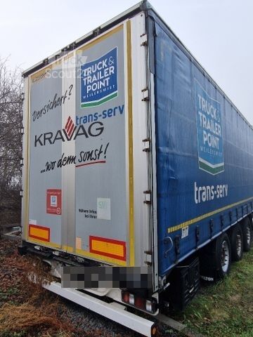 Nyitott ponyvás félpótkocsi WIELTON NS-3 Curtainsider 2x Liftachse, Edscha