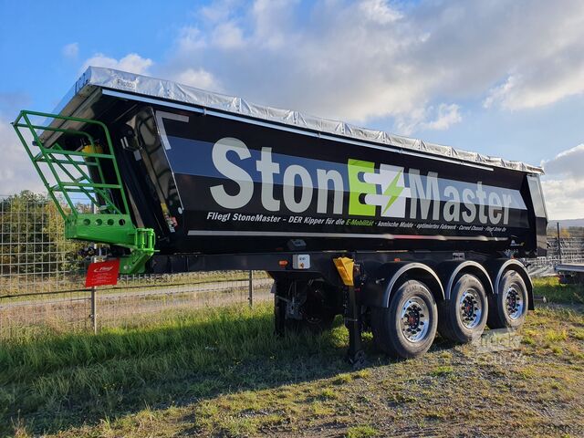 Ocelový sklápěcí návěs Fliegl Sattelkipper 25m³ StonEMaster für E-LKW