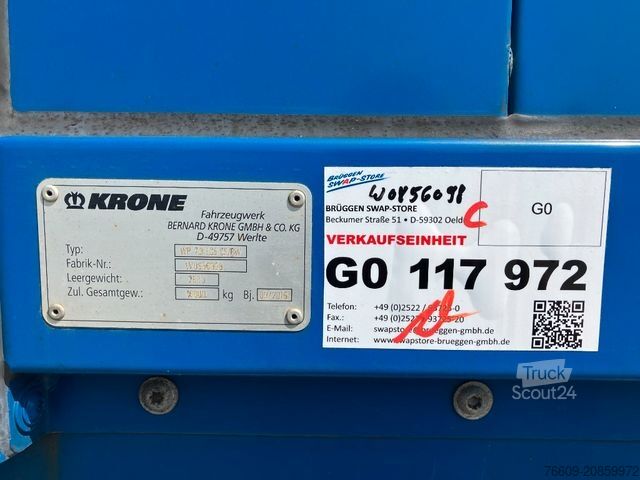 Swap body trailer KRONE Wechselbrücke Plane