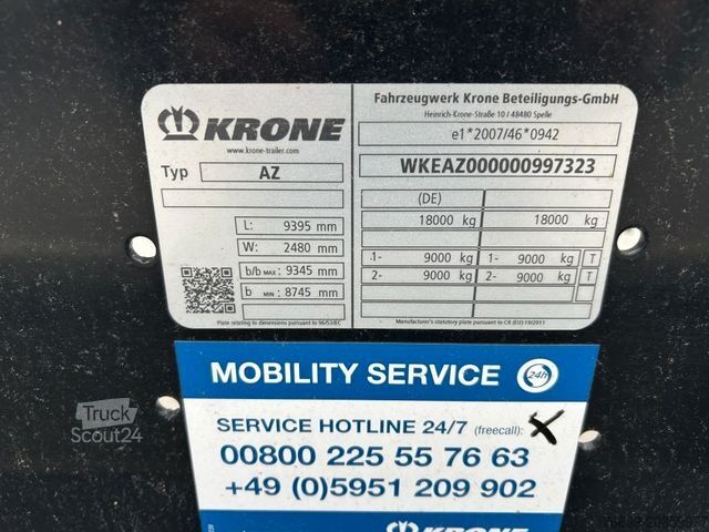 Swap chassis trailer KRONE 2 Achswechselfahrgestell, Typ: AZW 18 eL3B9