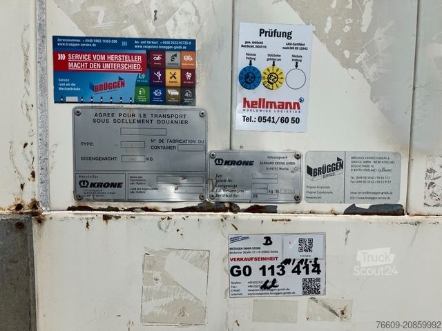 Swap body trailer KRONE Wechselbrücke Koffer