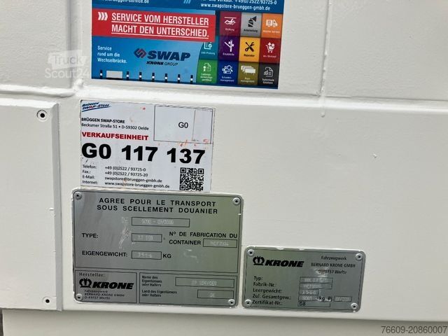 Swap body trailer KRONE Wechselbrücke Koffer