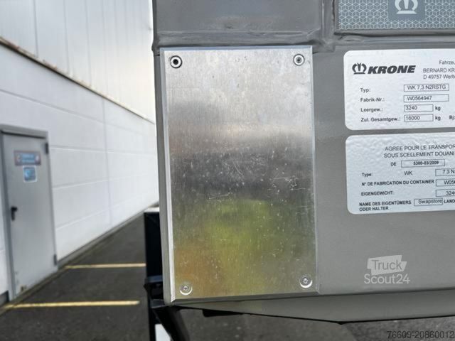 Swap body trailer KRONE Wechselkoffer Heck Alu.- Rolltor