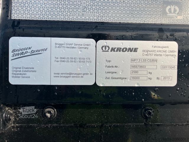 Swap body trailer KRONE Wechselbrücke Plane