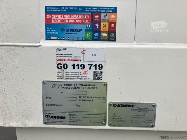 Swap body trailer KRONE Wechselbrücke Koffer