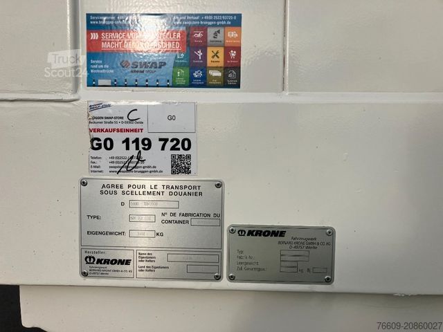 Swap body trailer KRONE Wechselbrücke Koffer