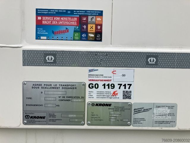Swap body trailer KRONE Wechselbrücke Koffer