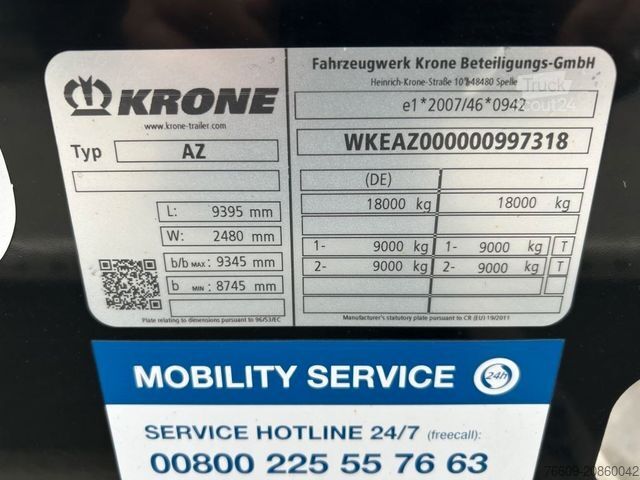 Swap chassis trailer KRONE 2 Achswechselfahrgestell, Typ: AZW 18 eL3B9