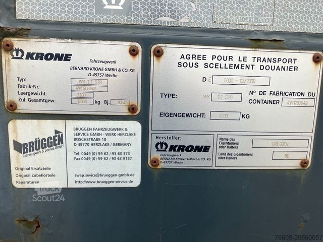 Swap body trailer KRONE Wechselbrücke Koffer