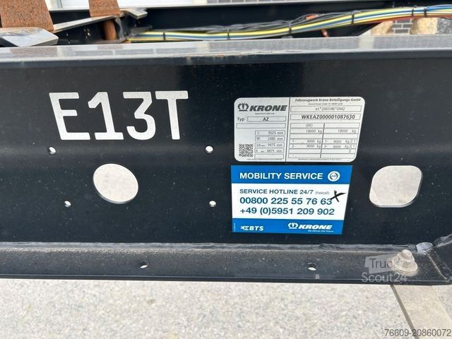 Swap chassis trailer KRONE 2 Achswechselfahrgestell, Typ: AZW 18 eL3B9