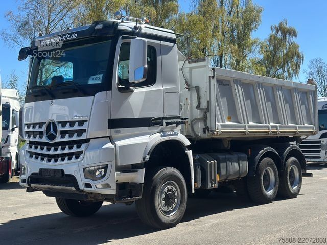 Tre-sidet tipbil MERCEDES-BENZ 3345 6x6 Meiller DSK 1,20m Bordwände AHK Hydr.