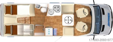 Caravana semiintegrada Hymer/Eriba Tramp S 685 Hubbett elektr./NP 132.866Euro