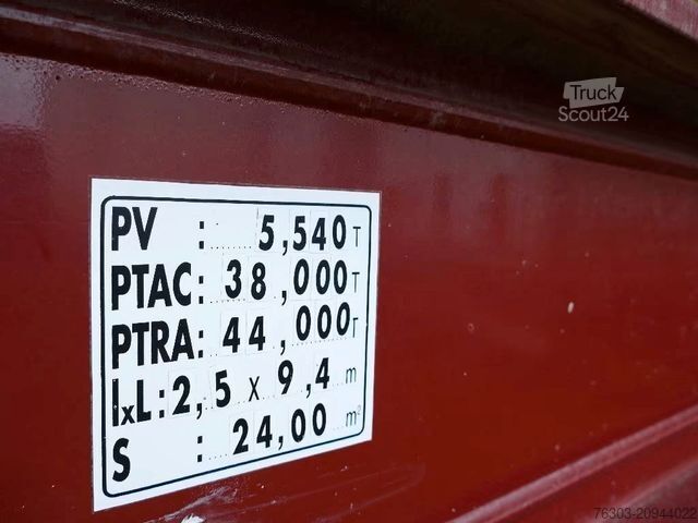 Kipper Auflieger BENALU Alukipper ca. 24 cubic*Blattfederung*