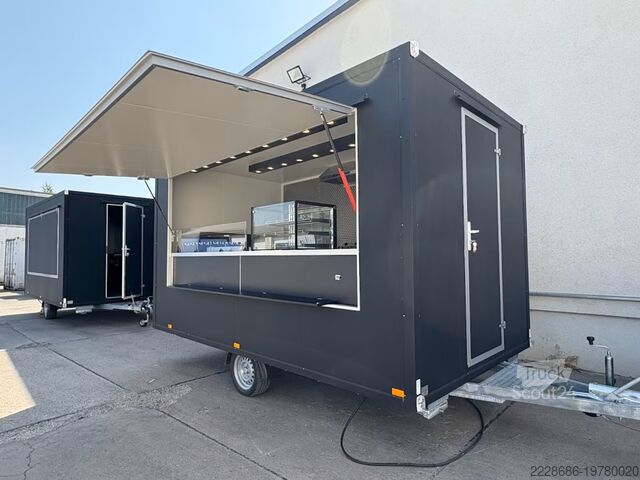 Säljtrailer, TILLGÄNGLIG OMEDELBART! Grillwagen, Imbisswagen, Imbissanhänger, SOFORT VERFÜGBAR!