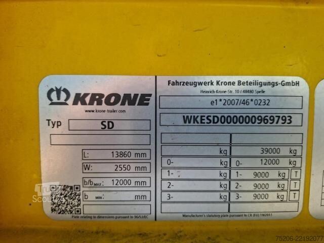 Sættevogn Krone B43 Standard