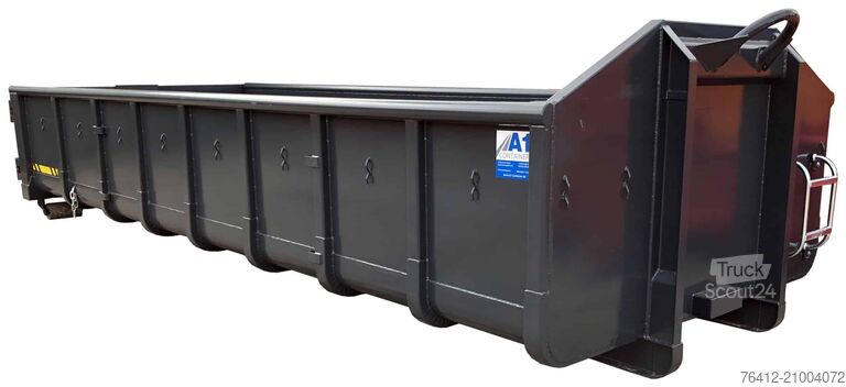 Conteneur à benne amovible A1 Container Normbehälter 15 m³ - Doppelflügeltür - RAL 7016 Anthrazitgrau - Abrollcontainer