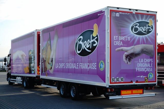 Dobozos teherautó DAF CF 450 / ZESTAW TANDEM / KONTENER /  120 M3 / PR