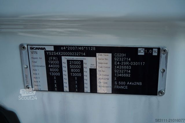 Standaard trekker SCANIA S 500 / RETARDER  / FULL AIRMATIC /  ALUFELGI /