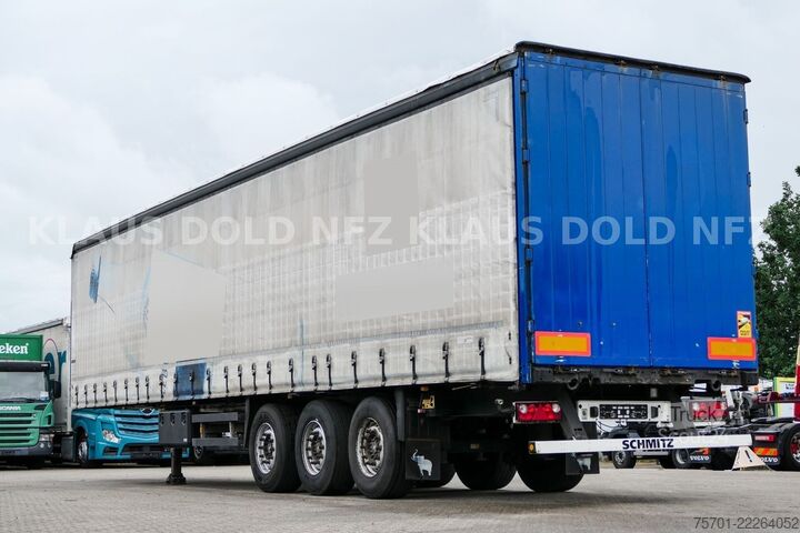 Brandalı açık yarı römork SCHMITZ CARGOBULL S01 Pritsche Plane 92m³ Liftachse safety-roof