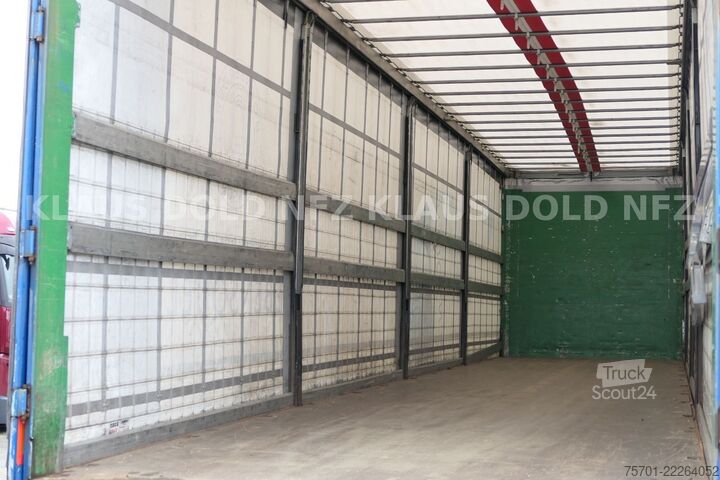 Brandalı açık yarı römork SCHMITZ CARGOBULL S01 Pritsche Plane 92m³ Liftachse safety-roof