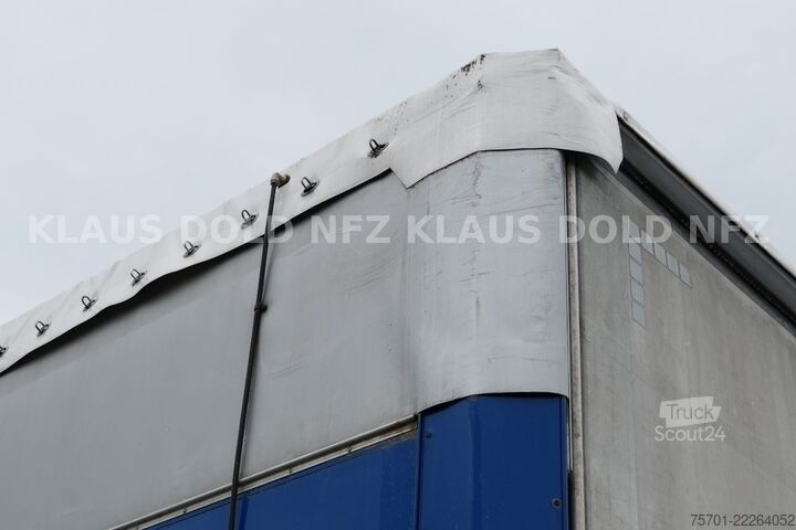 Brandalı açık yarı römork SCHMITZ CARGOBULL S01 Pritsche Plane 92m³ Liftachse safety-roof