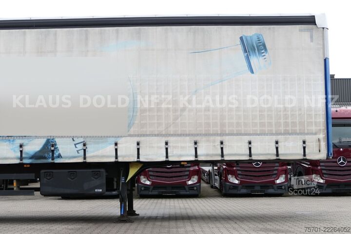 Brandalı açık yarı römork SCHMITZ CARGOBULL S01 Pritsche Plane 92m³ Liftachse safety-roof