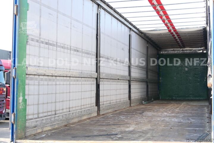 Brandalı açık yarı römork SCHMITZ CARGOBULL S01 Pritsche Plane 92m³ Liftachse safety-roof