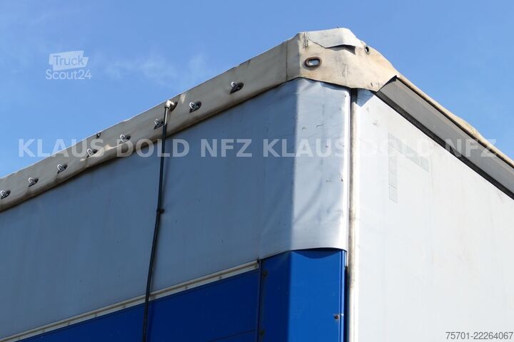 Brandalı açık yarı römork SCHMITZ CARGOBULL S01 Pritsche Plane 92m³ Liftachse safety-roof