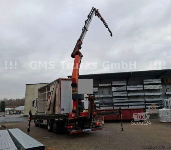 LKW mit Pritsche & Plane MERCEDES-BENZ Antos Actros / 23m Palfinger Kran PK23002 Flyjib