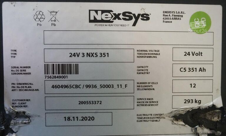 Truckbatteri HAWKER 24 Volt 3 NXS 351 Ah