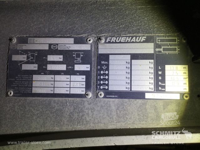 Koffer oplegger Fruehauf Trockenfrachtkoffer Standard Ladebordwand