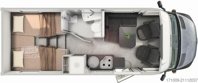 Halvintegreret autocamper HYMER/ERIBA ML-T 580 4x4 260W Solar Lithium DELTA SAT TV