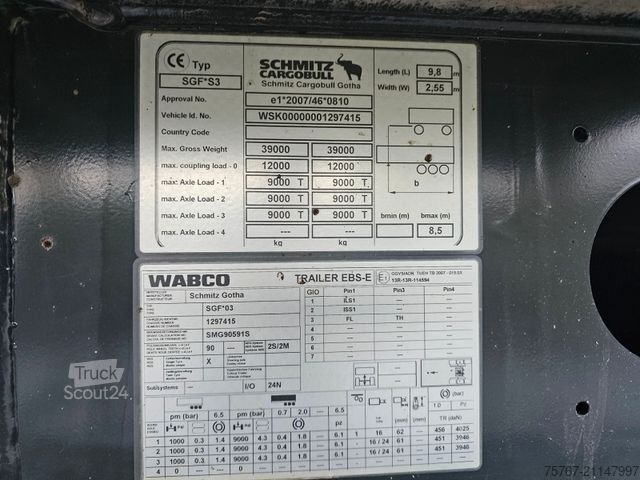 Tipper semitrailer SCHMITZ CARGOBULL SGF*S3 Staal Alu Kasten