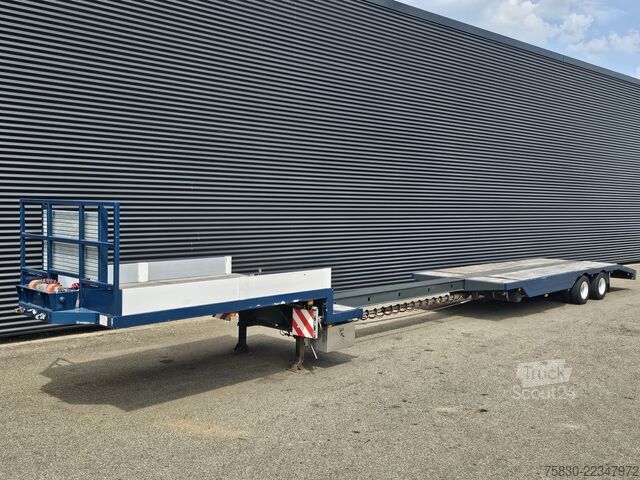 Dieplader Draco SEMI TRAILER / EXTENDABLE / 2 X STEERING AXLE