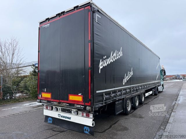 Open semitrailer with tarp KRONE SD Megatrailer/Luft-Lift/Hubdach/Edscha/3-Achsen