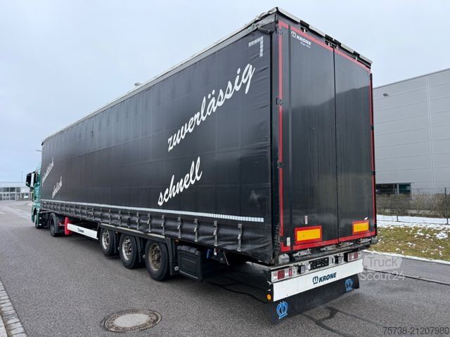 Open semitrailer with tarp KRONE SD Megatrailer/Luft-Lift/Hubdach/Edscha/3-Achsen