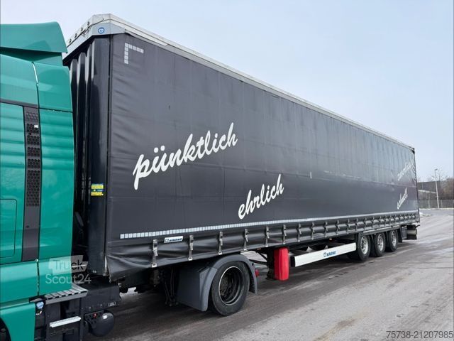 Open semitrailer with tarp KRONE SD Megatrailer/Luft-Lift/Hubdach/Edscha/3-Achsen