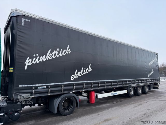 Open semitrailer with tarp KRONE SD Megatrailer/Luft-Lift/Hubdach/Edscha/3-Achsen