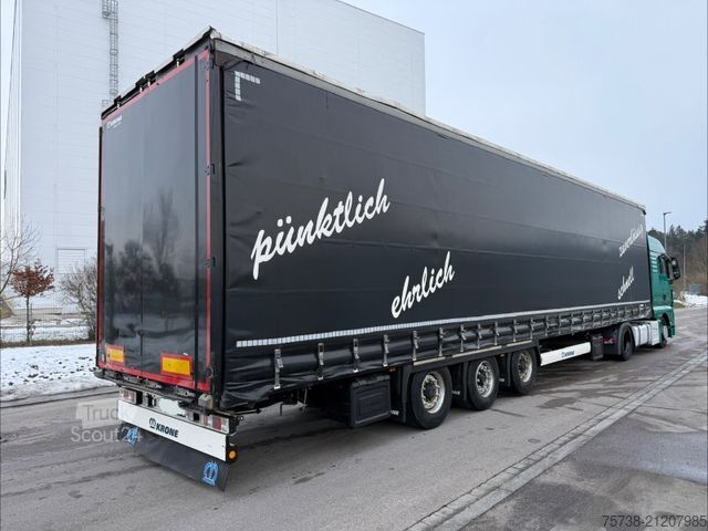 Open semitrailer with tarp KRONE SD Megatrailer/Luft-Lift/Hubdach/Edscha/3-Achsen