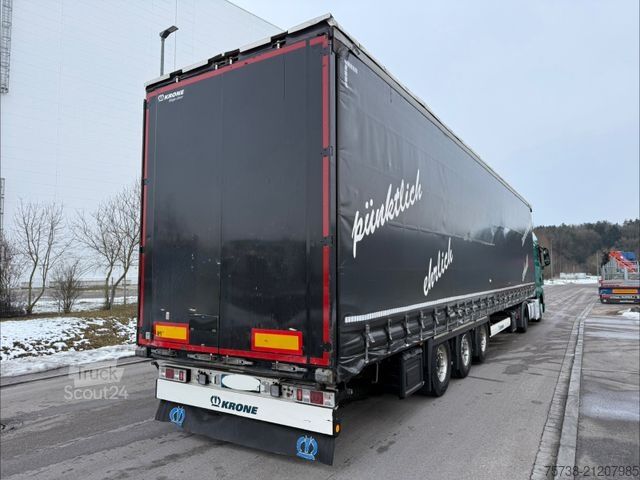 Open semitrailer with tarp KRONE SD Megatrailer/Luft-Lift/Hubdach/Edscha/3-Achsen