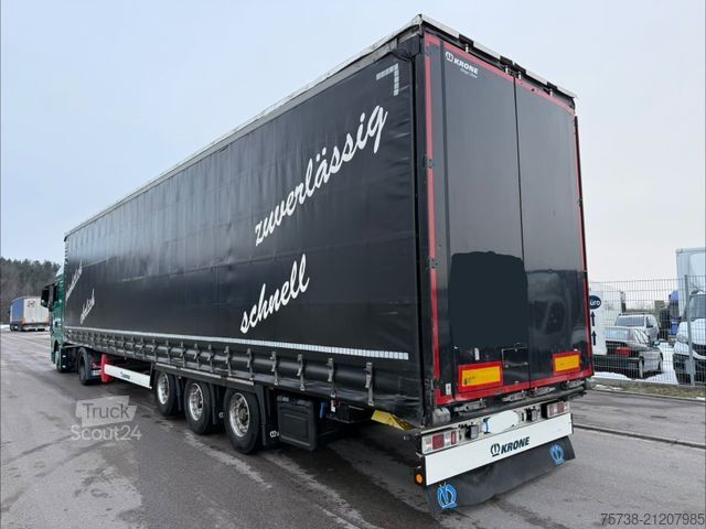 Open semitrailer with tarp KRONE SD Megatrailer/Luft-Lift/Hubdach/Edscha/3-Achsen