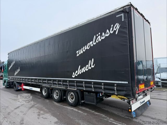 Open semitrailer with tarp KRONE SD Megatrailer/Luft-Lift/Hubdach/Edscha/3-Achsen