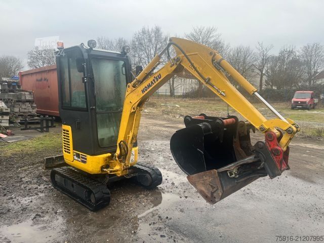 Mini excavator KOMATSU Minibagger PC 16 R 3 HS Schnellwechsler u. GRS