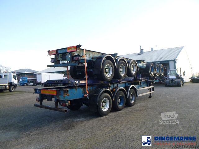 Transport de conteneurs Crane Fruehauf Stack - 3 x container trailer 20-20-30-40 ft