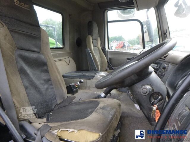 Autokrāna kravas automašīna DAF CF 75.310 6x4 RHD tipper + HMF 1144 K-1 + grapple