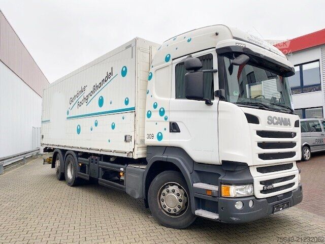 Vrachtwagen met bakwagen Scania R450 LB 6x2-4 R450 LB 6x2-4 Getränkekoffer, Retarder, Lift-/Lenkachse, Stapleraufnahme