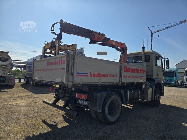 Autocarro ribaltabile MAN TGA 18.410  Kipper mit Kran Palfinger