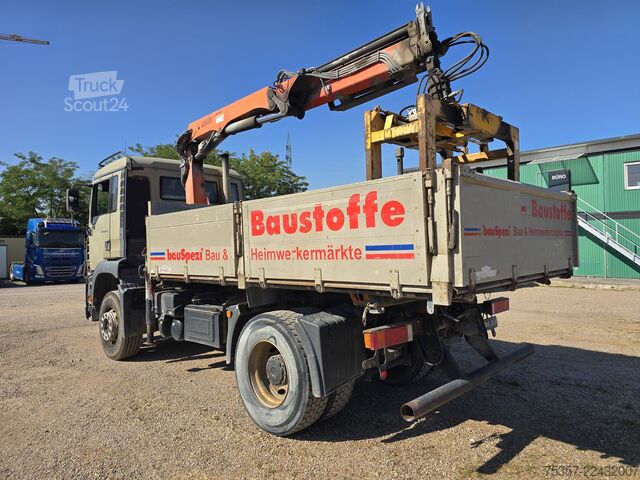 Autocarro ribaltabile MAN TGA 18.410  Kipper mit Kran Palfinger