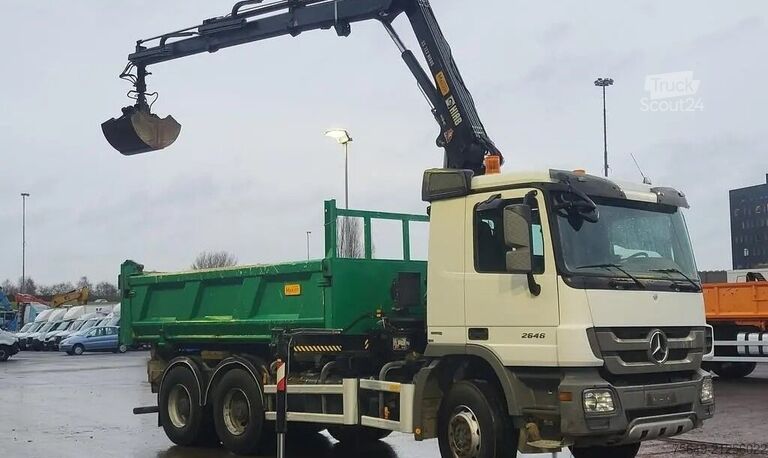 رافعة برجية Mercedes-Benz Actros 2646 K 6x4 Actros 2646 K 6x4, Kran, Retarder, beidseitig Bordmatik, Hiab 122BS-2 HiDuo, Funk